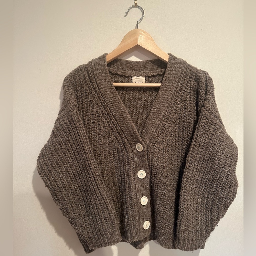 Babaa no19 mini cardigan in dark mist